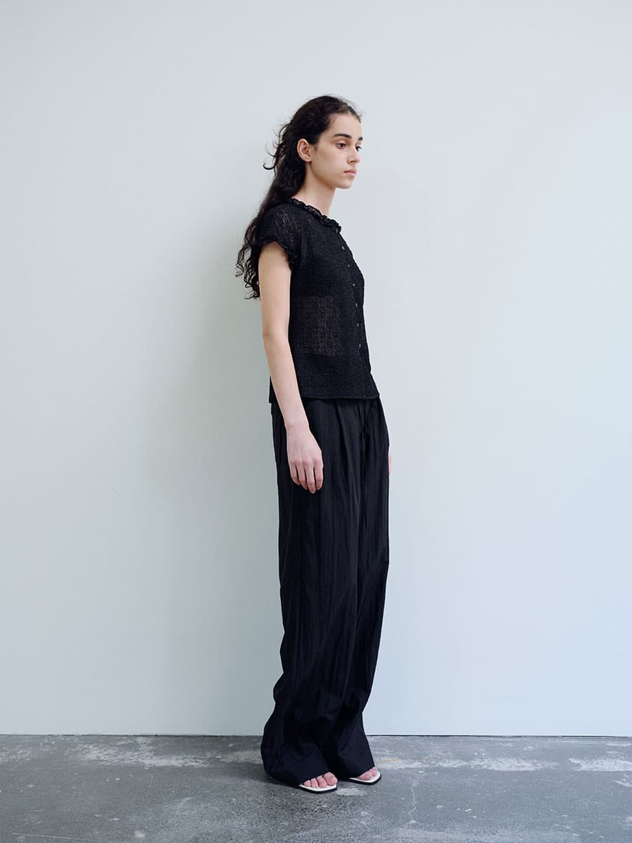TIR LACE FRILL BLOUSE_BLACK — vue 3