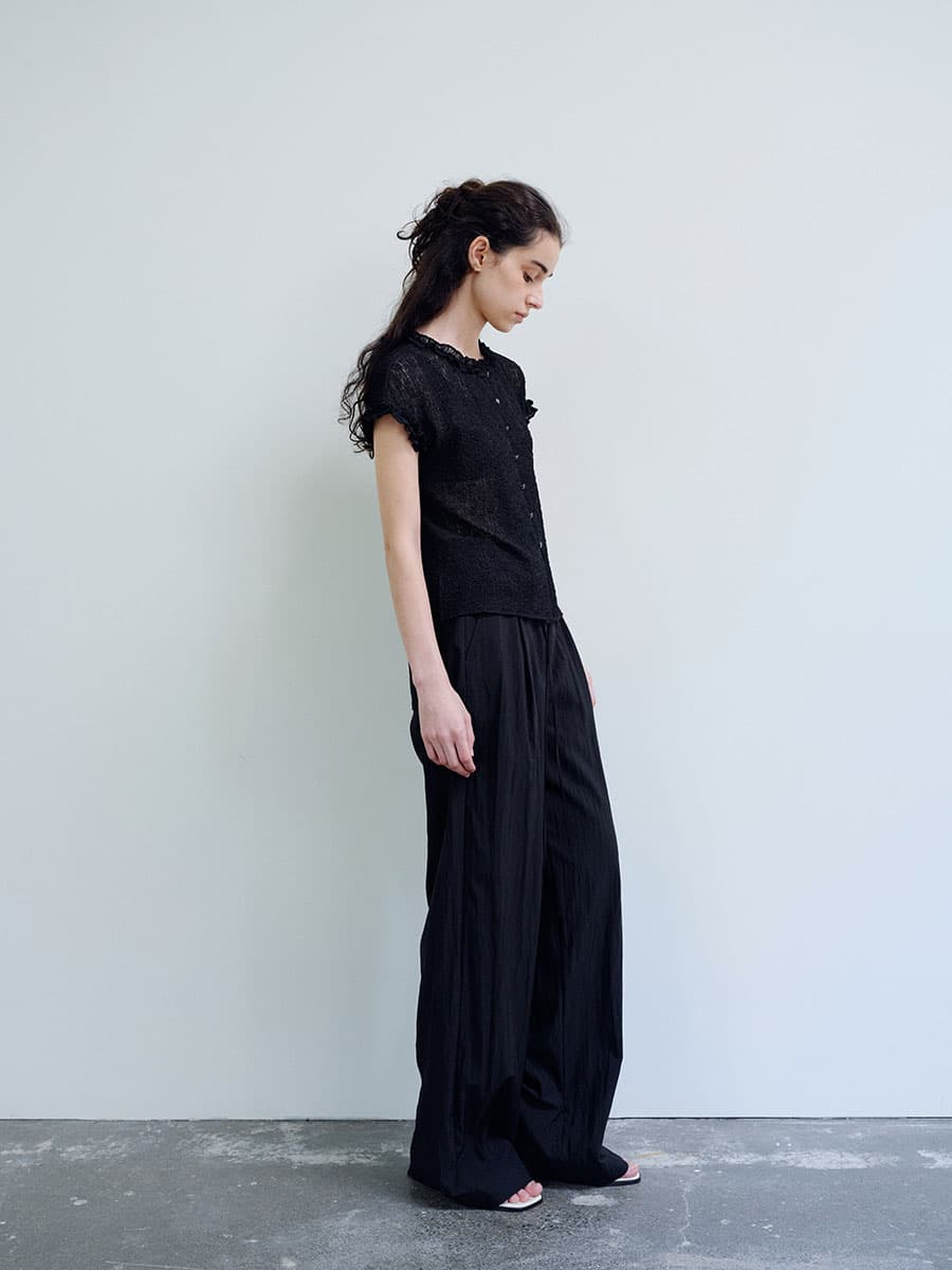 TIR LACE FRILL BLOUSE_BLACK — vue 4