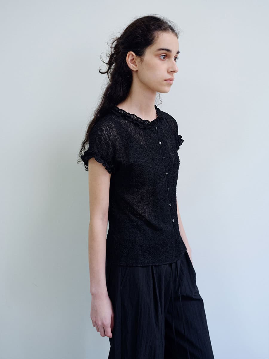 TIR LACE FRILL BLOUSE_BLACK — vue 6