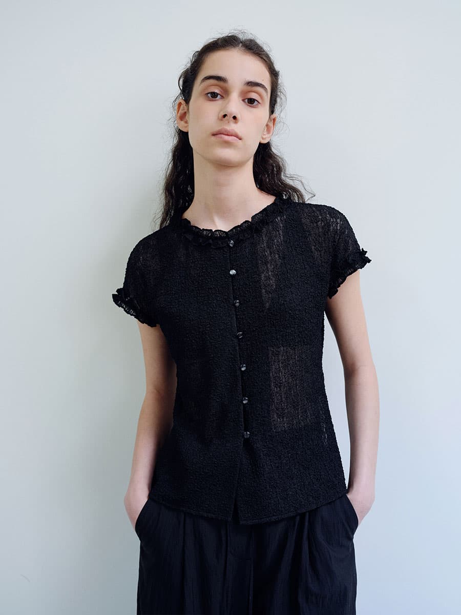 TIR LACE FRILL BLOUSE_BLACK — vue 8