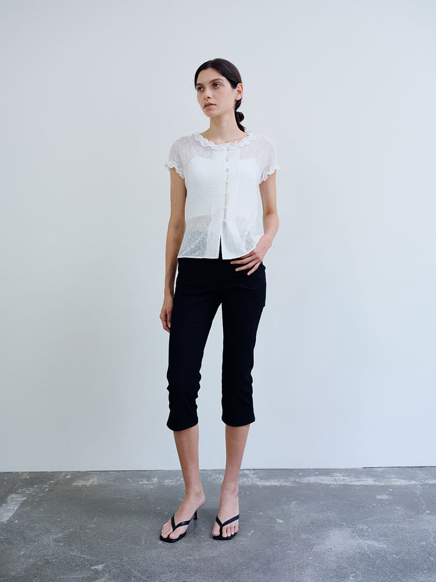 TIR LACE FRILL BLOUSE_WHITE — vue 4