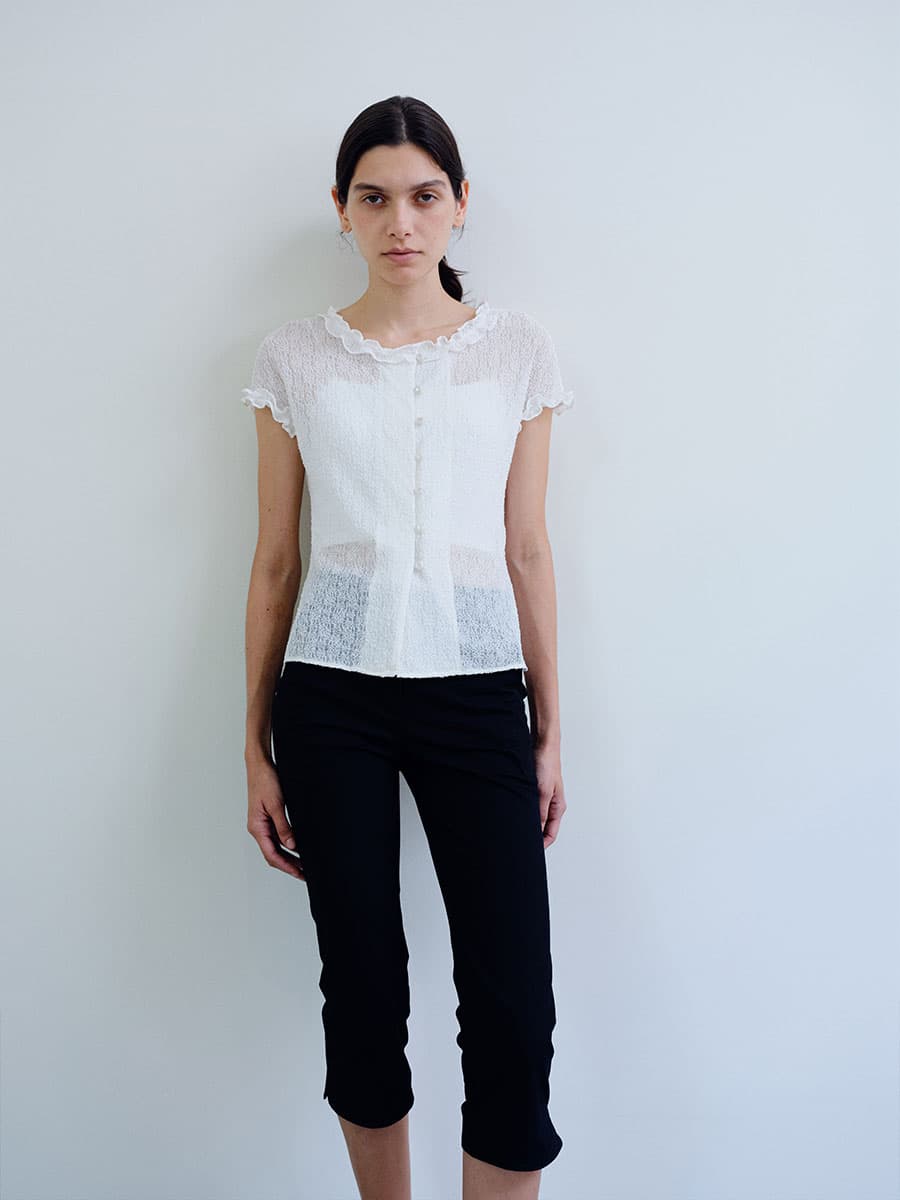 TIR LACE FRILL BLOUSE_WHITE — vue 6