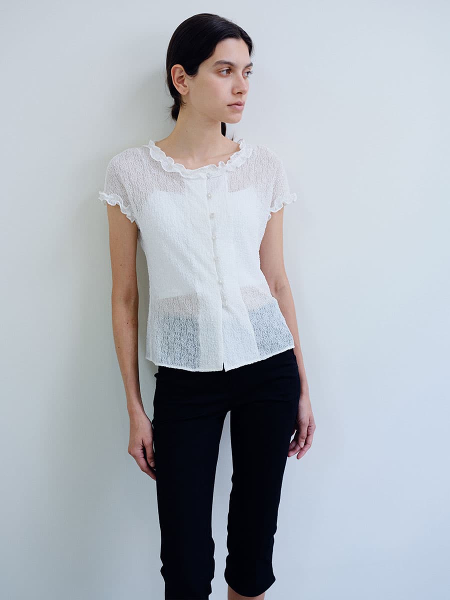 TIR LACE FRILL BLOUSE_WHITE — vue 7