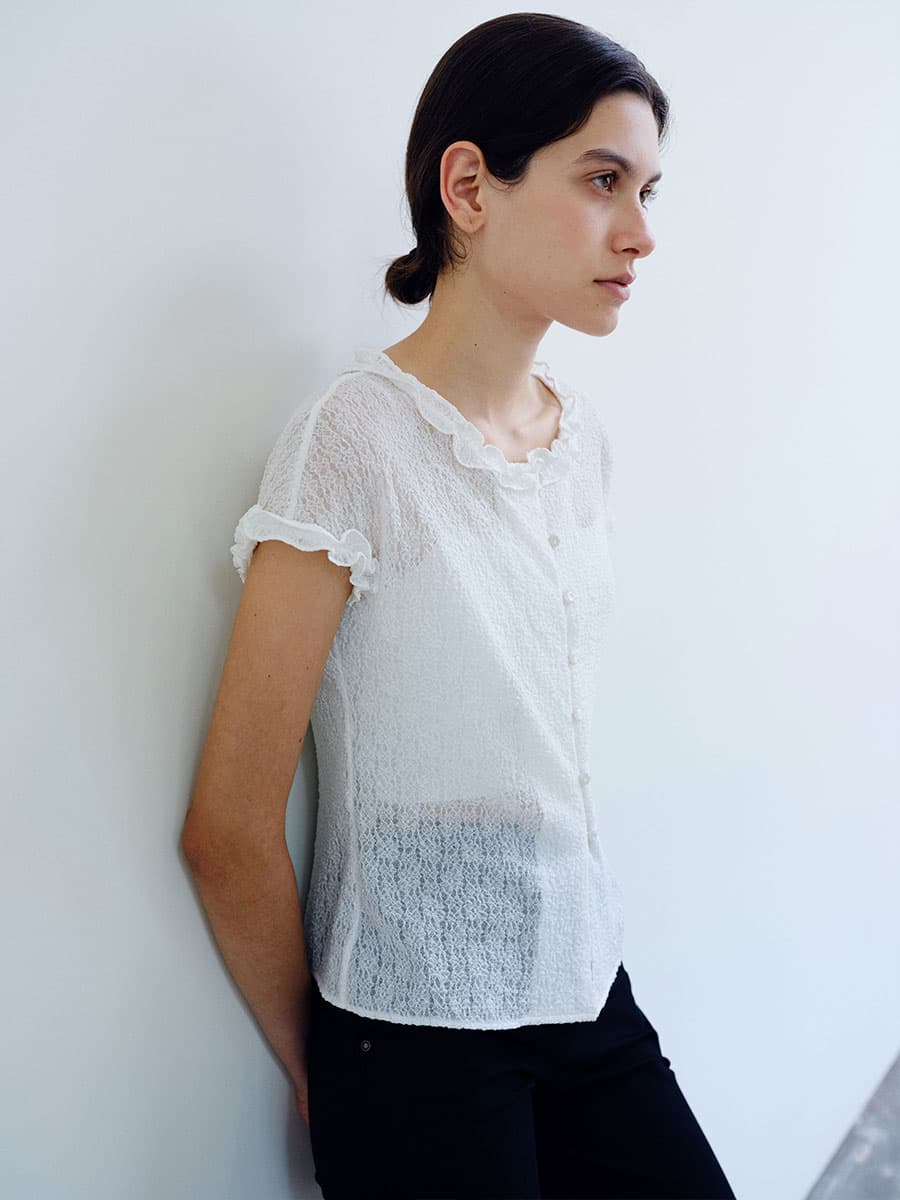 TIR LACE FRILL BLOUSE_WHITE — vue 8