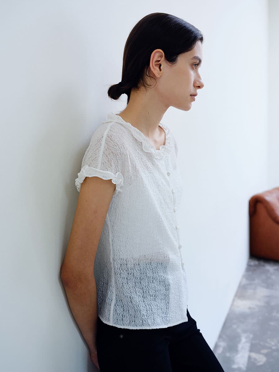 TIR LACE FRILL BLOUSE_WHITE — vue 9