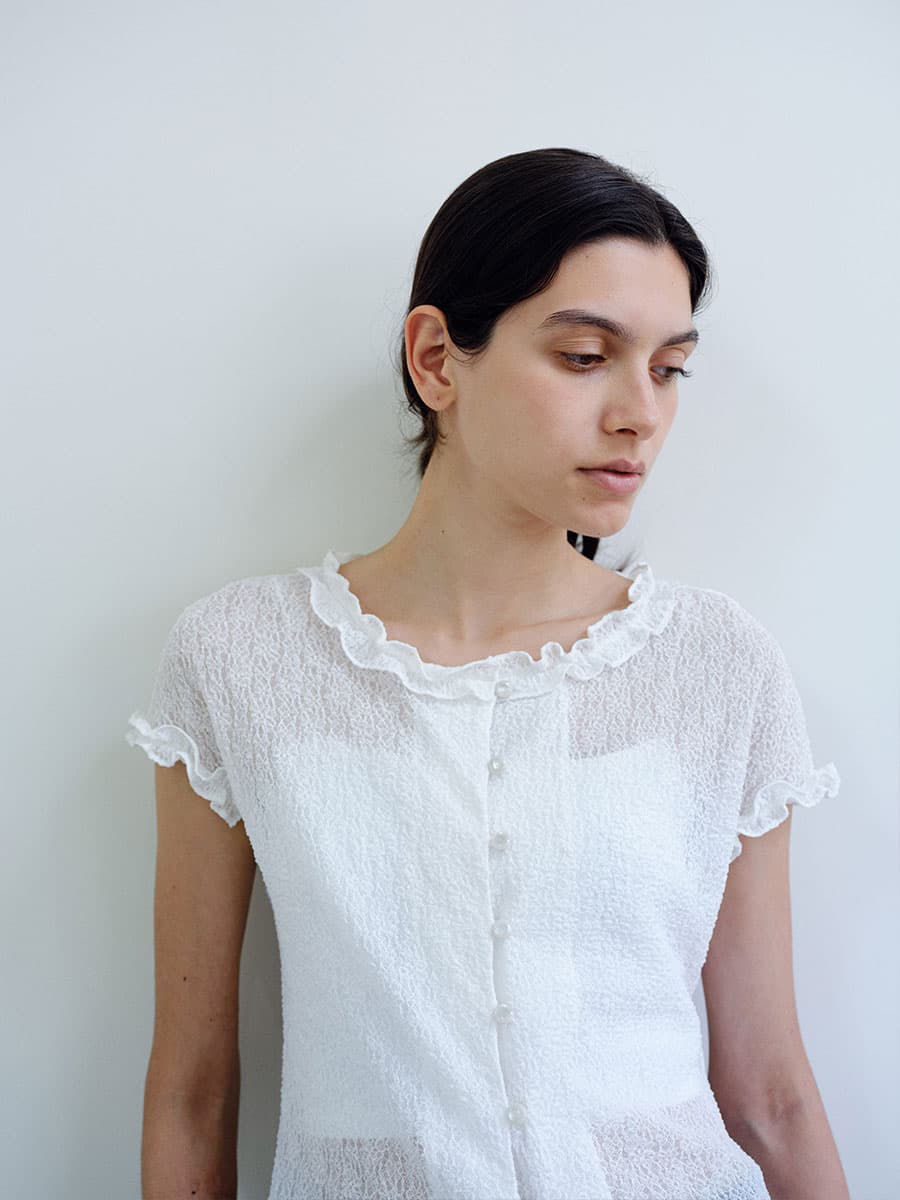 TIR LACE FRILL BLOUSE_WHITE — vue 10