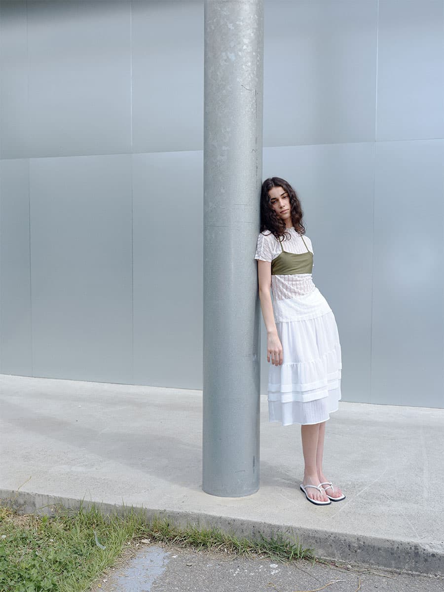 TIR LACE MOCK NECK TOP_WHITE — vue 3