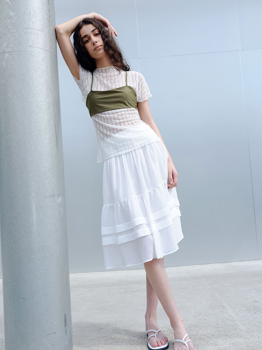 TIR LACE MOCK NECK TOP_WHITE — vue 4