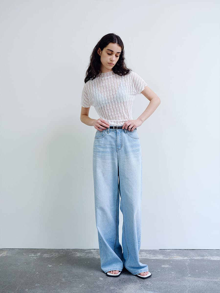 TIR LACE MOCK NECK TOP_WHITE — vue 5