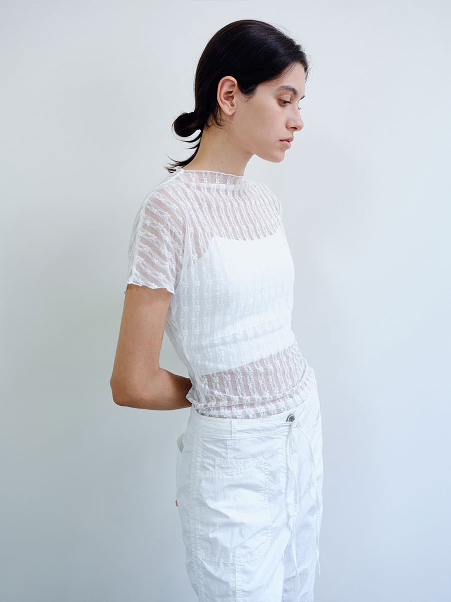 TIR LACE MOCK NECK TOP_WHITE — vue 10