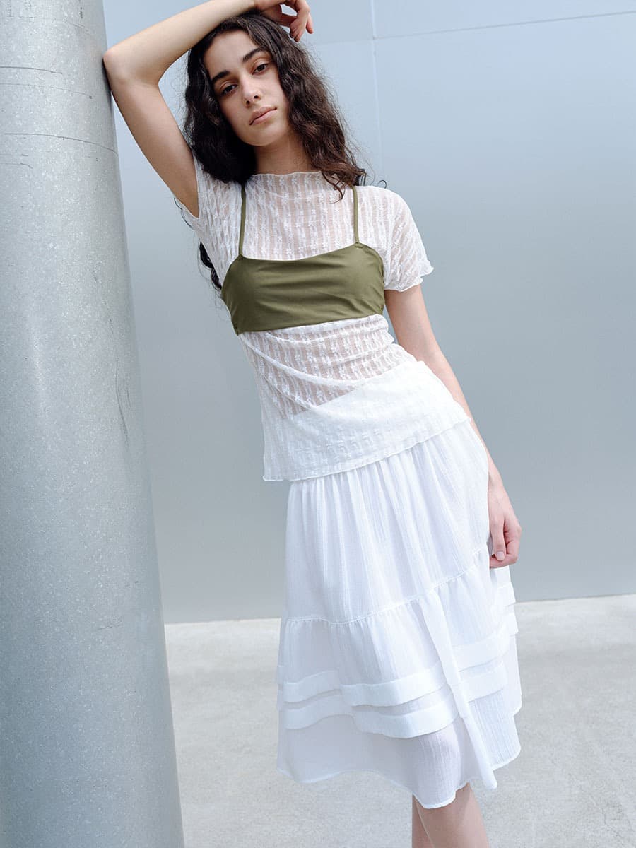 TIR LACE MOCK NECK TOP_WHITE