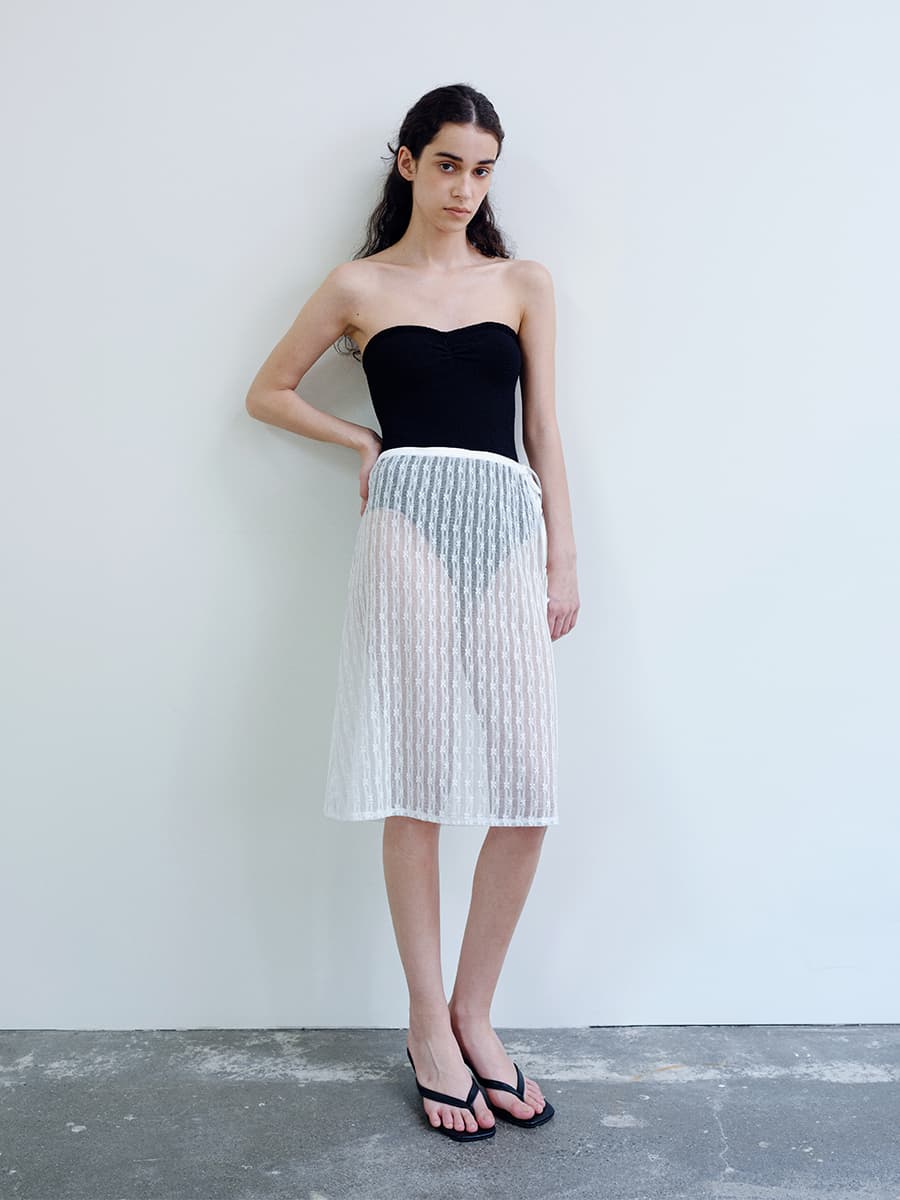 TIR LACE LAYERED SKIRT_WHITE — vue 9