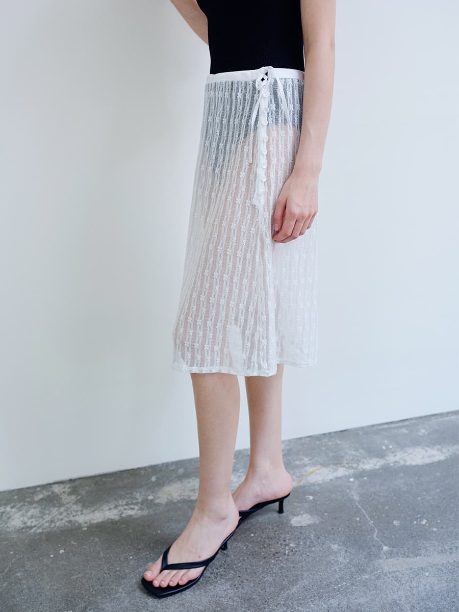 TIR LACE LAYERED SKIRT_WHITE — vue 10