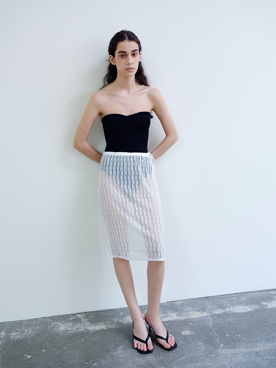 TIR LACE LAYERED SKIRT_WHITE