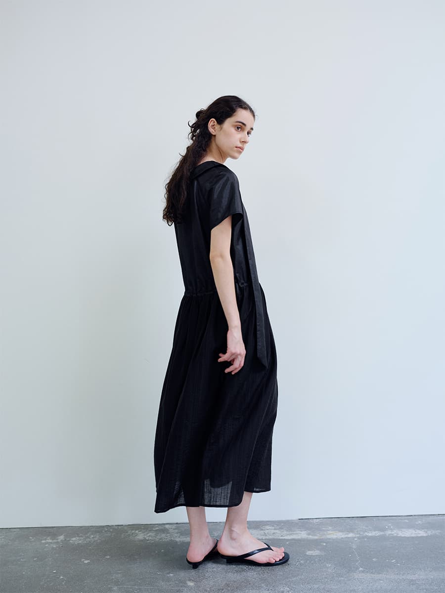 TIR ROLL COLLAR SHINING DRESS_BLACK — vue 11