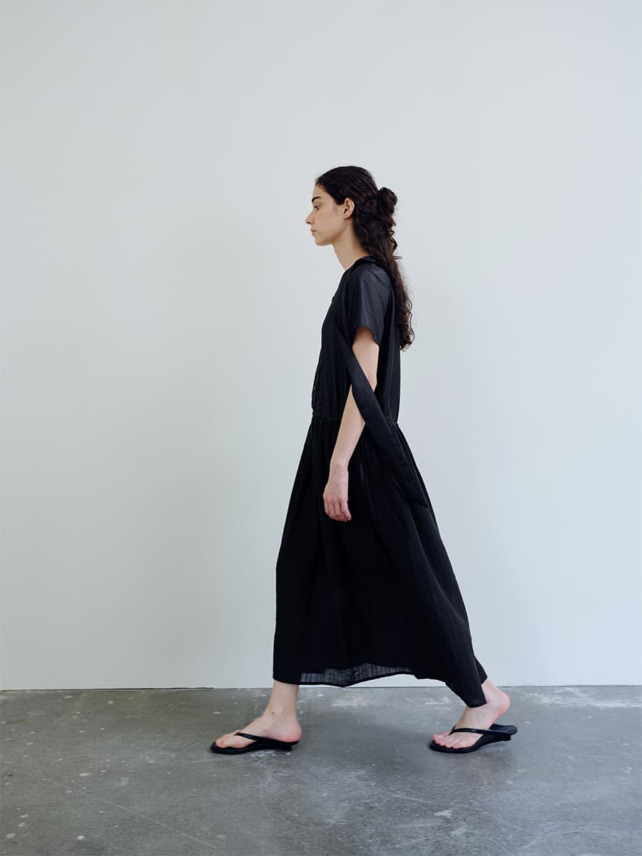 TIR ROLL COLLAR SHINING DRESS_BLACK — vue 8