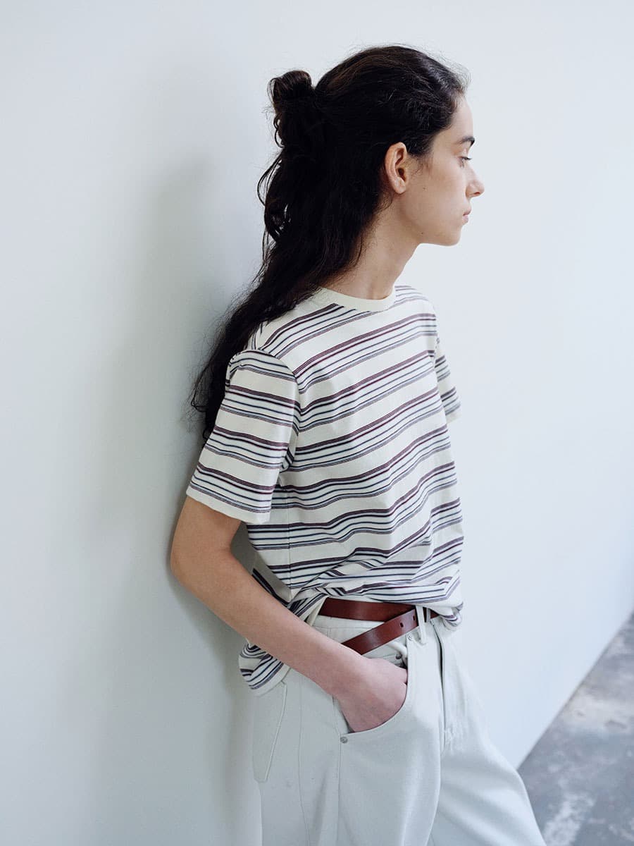 TIR MULTI STRIPE T-SHIRT_IVORY