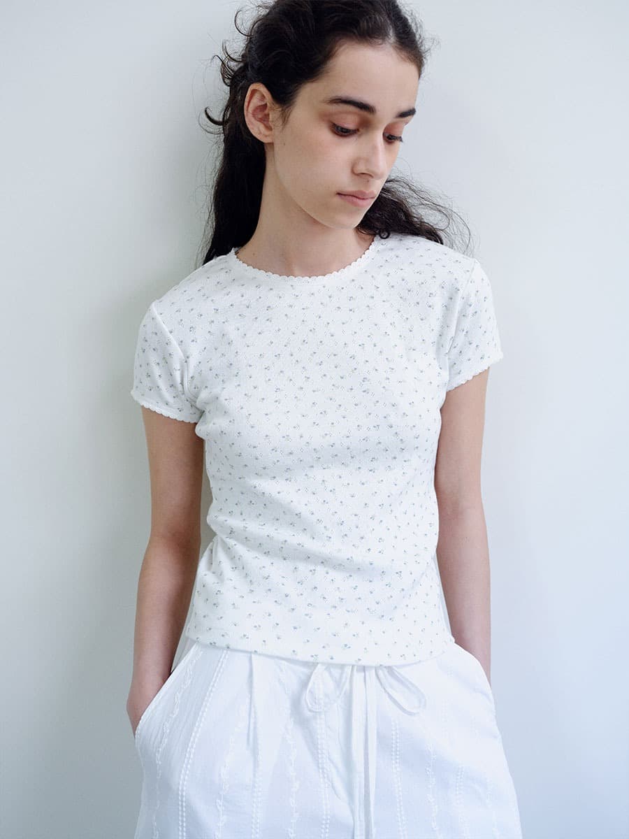 TIR FLORAL LACE T-SHIRT_WHITE