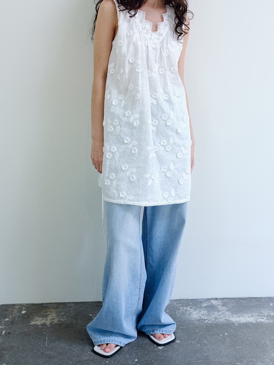 TIR BELTED LOOSE FIT DENIM_LIGHT BLUE — vue 11