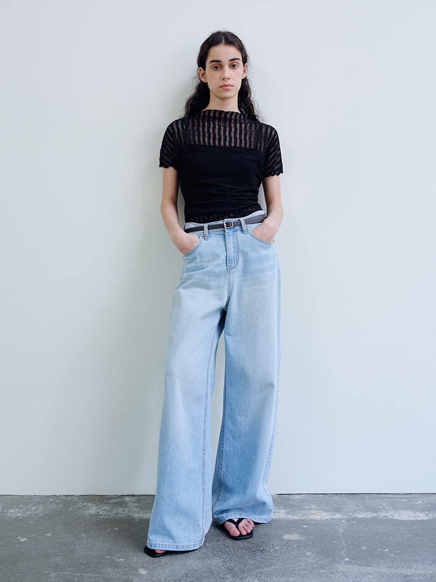 TIR BELTED LOOSE FIT DENIM_LIGHT BLUE — vue 8