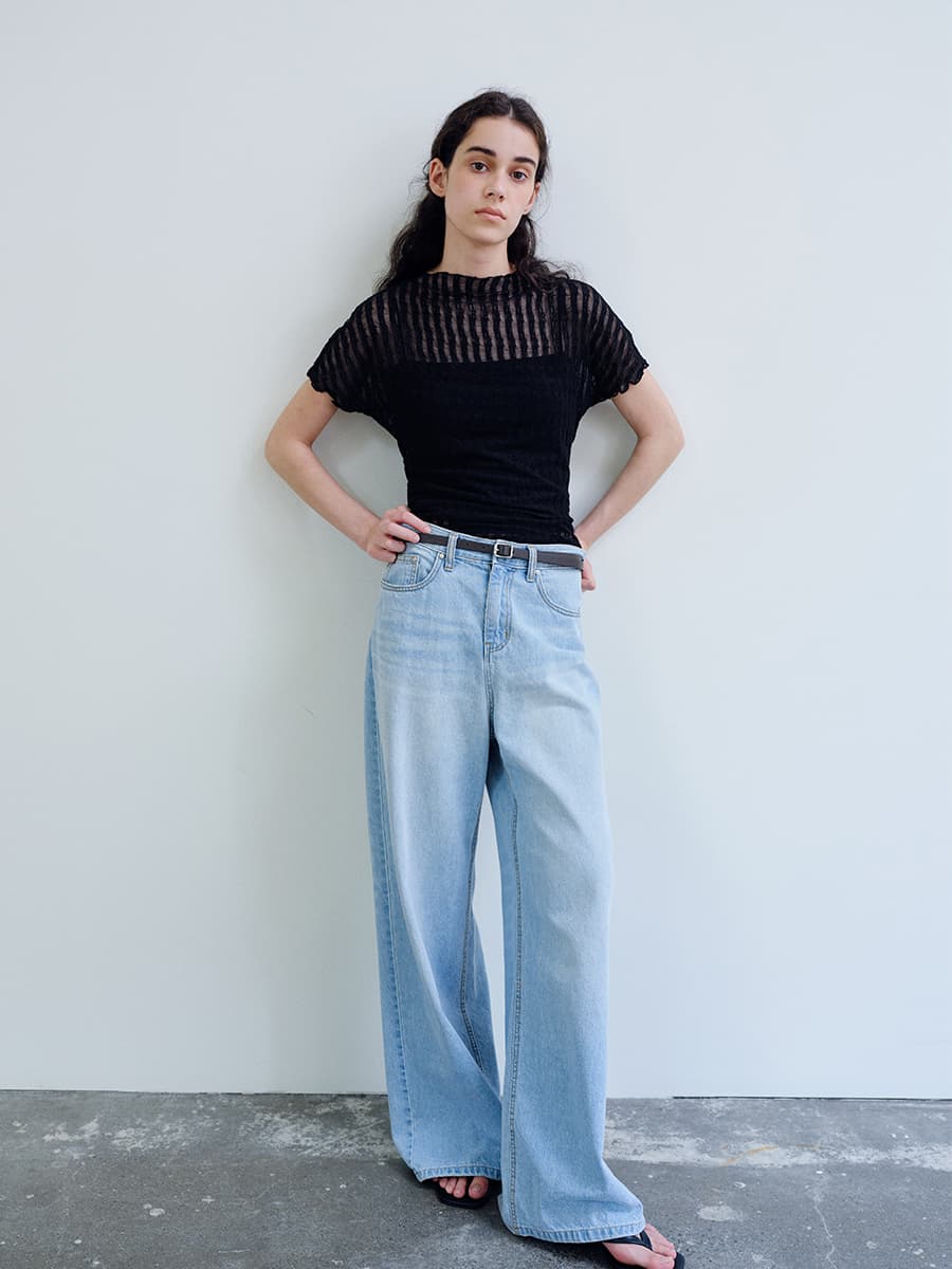 TIR BELTED LOOSE FIT DENIM_LIGHT BLUE — vue 9