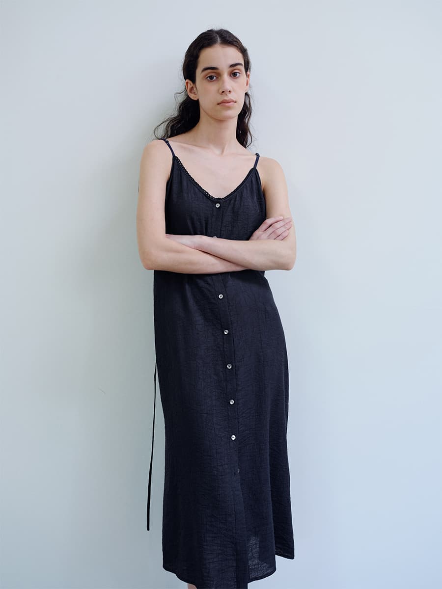 TIR LAYERED LACE DRESS_NAVY — vue 2