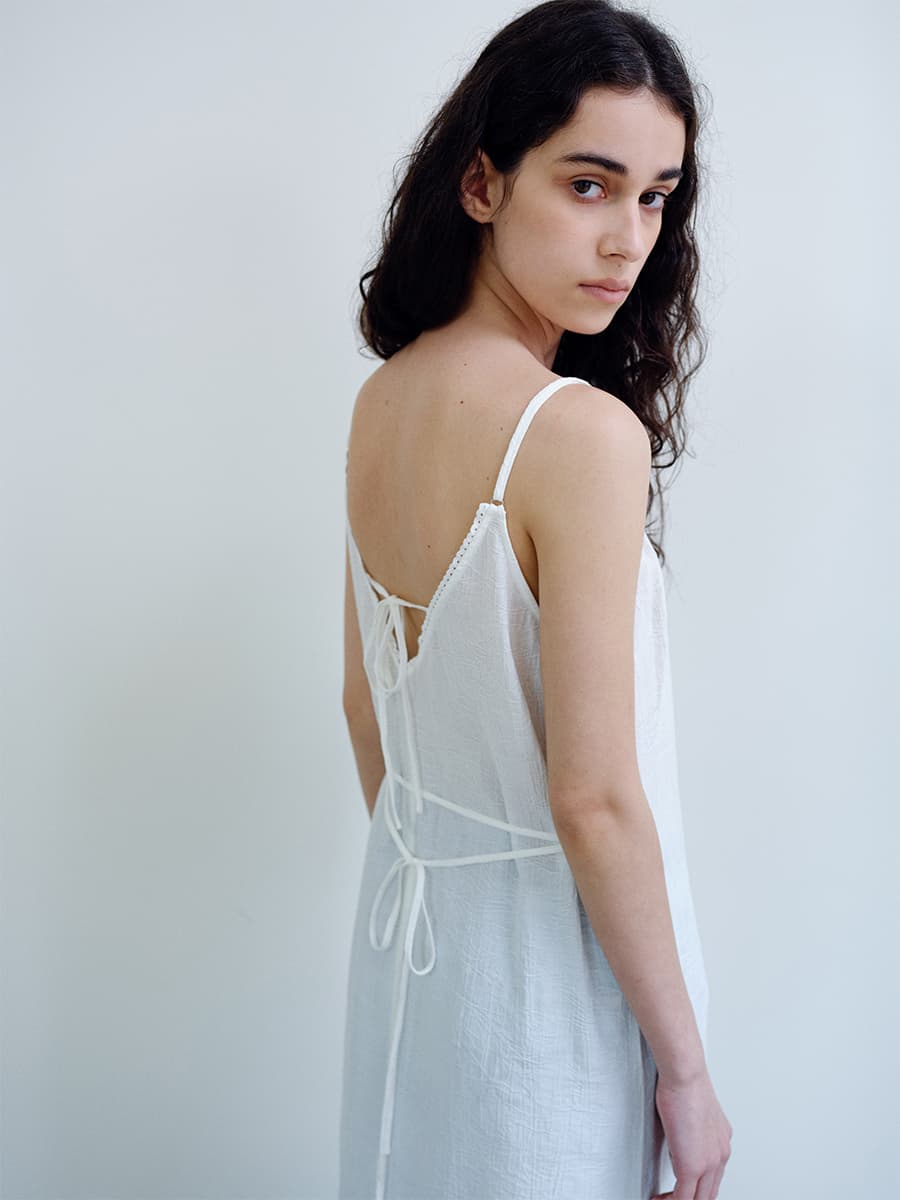 TIR LAYERED LACE DRESS_IVORY — vue 3