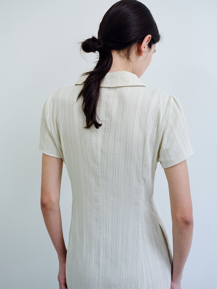 TIR OPEN COLLAR SHIRT DRESS_Y-BEIGE — vue 11