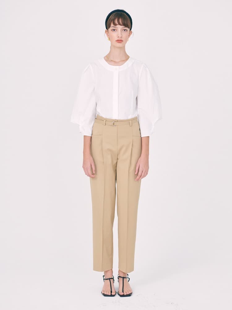 Pocket Detail Slacks - DeepBeige