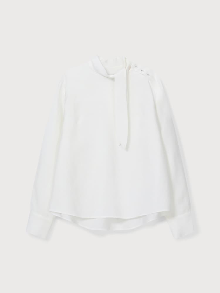 SCARF BLOUSE - IVORY
