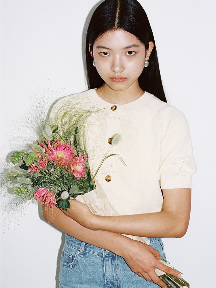 RAGLAN SHORT CARDIGAN - YELLOW