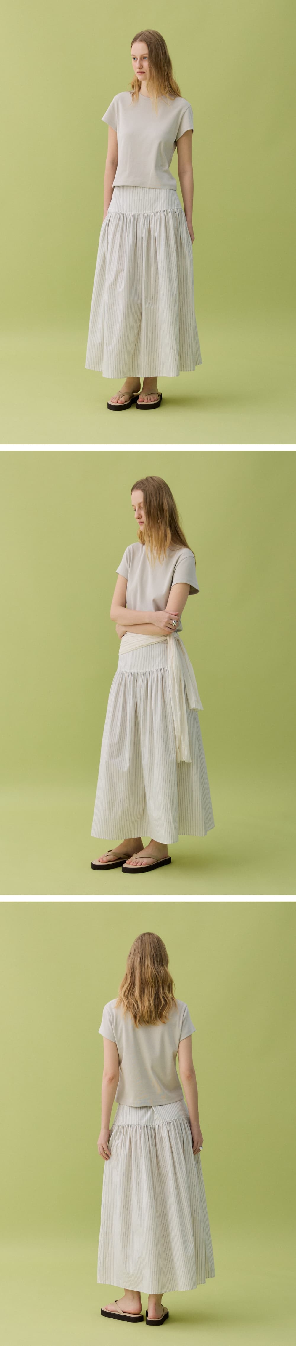 DATE CROP T-SHIRT - PALE IVORY — vue 3