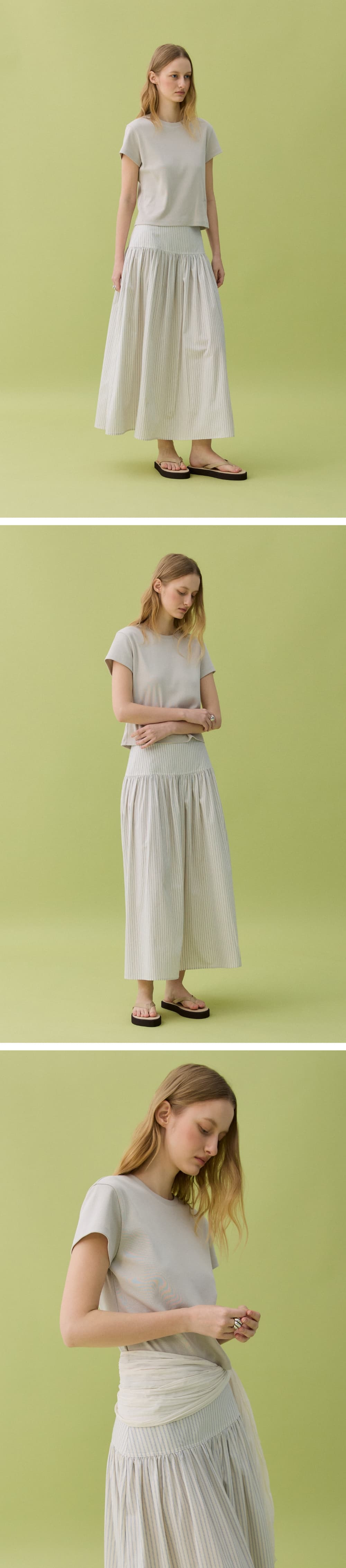 DATE CROP T-SHIRT - PALE IVORY — vue 4