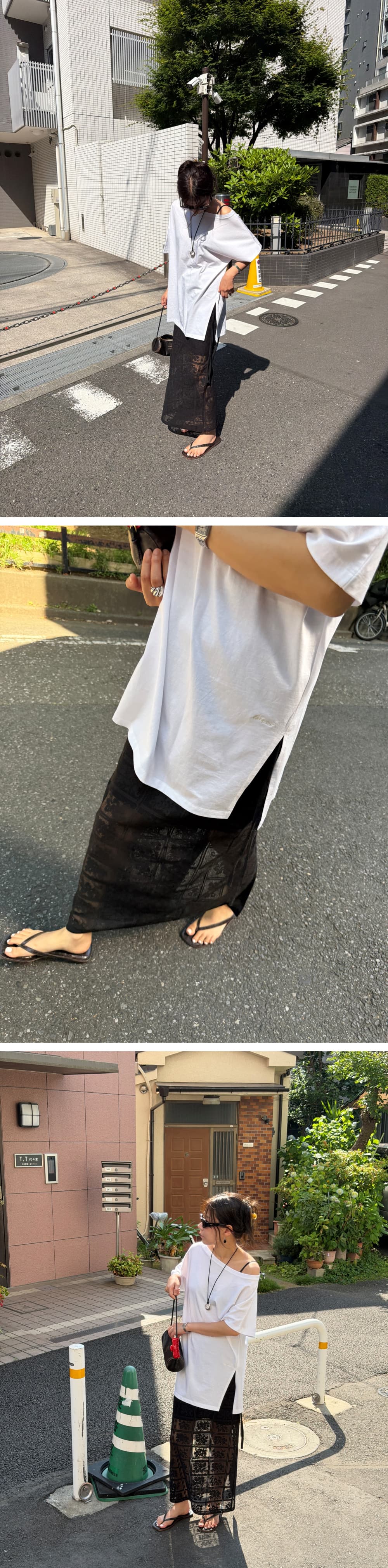 HAZE OFF-SHOULDER TEE - WHITE — vue 3