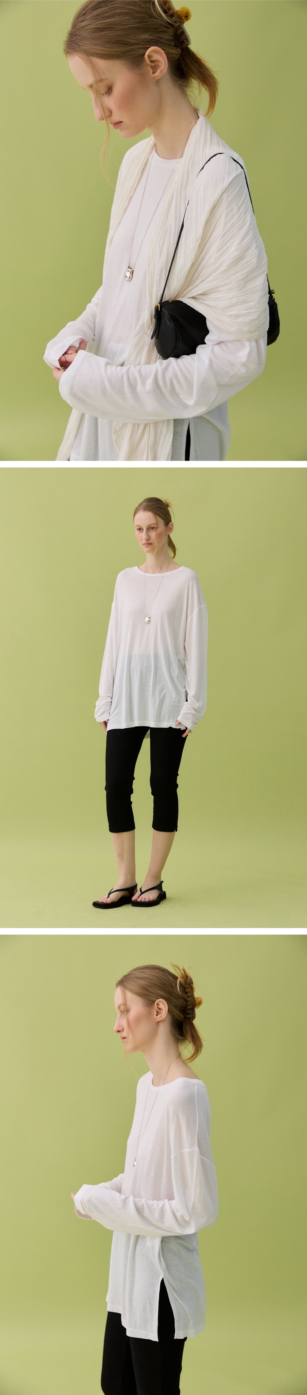 TENCEL BOX TEE - WHITE — vue 4