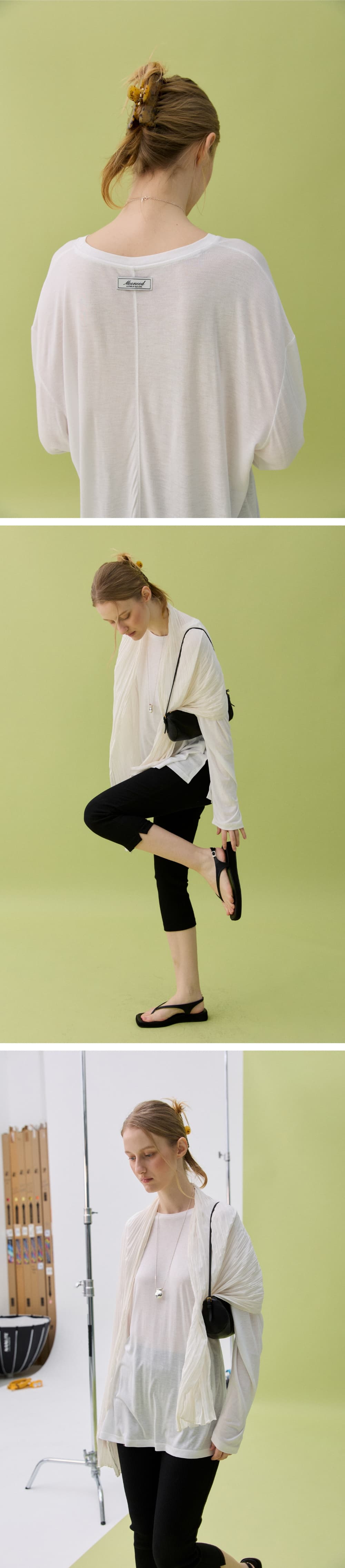 TENCEL BOX TEE - WHITE — vue 6