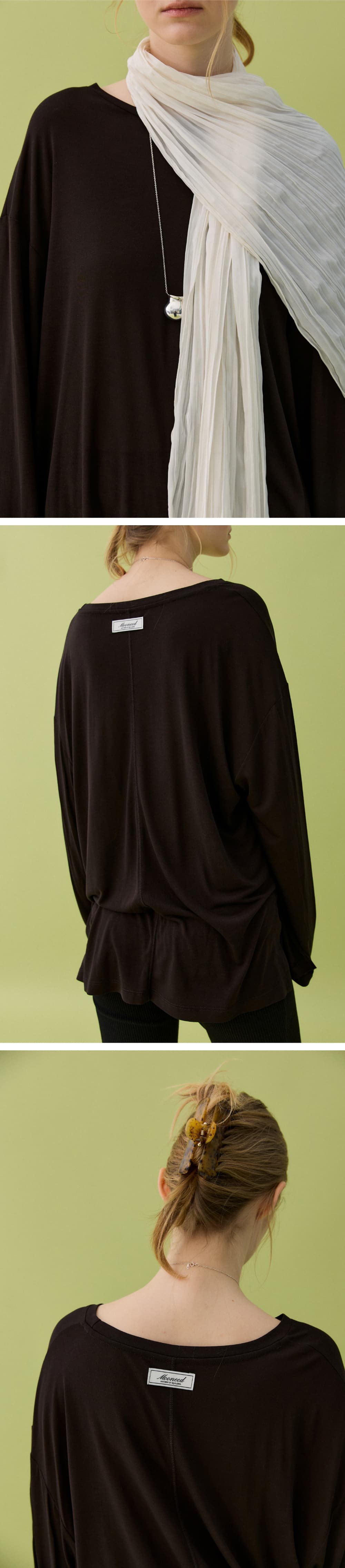 TENCEL BOX TEE - DARK BROWN — vue 3