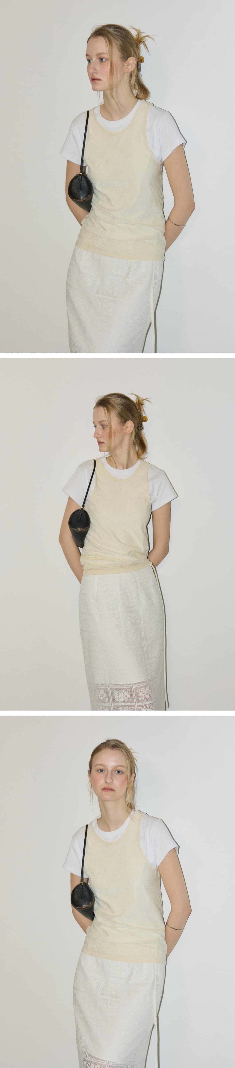 LUNE VELVET SLEEVELESS - YELLOW — vue 4
