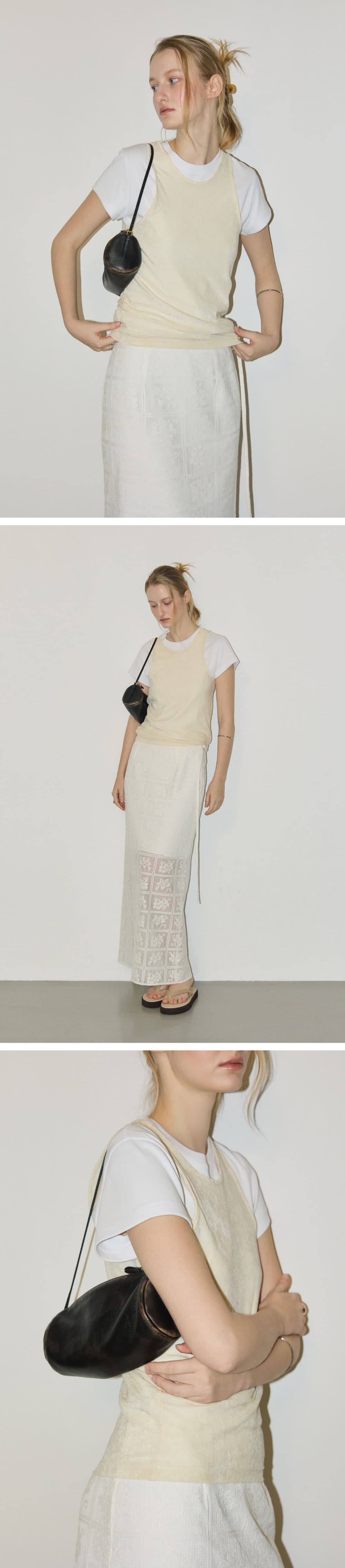 LUNE VELVET SLEEVELESS - YELLOW — vue 5