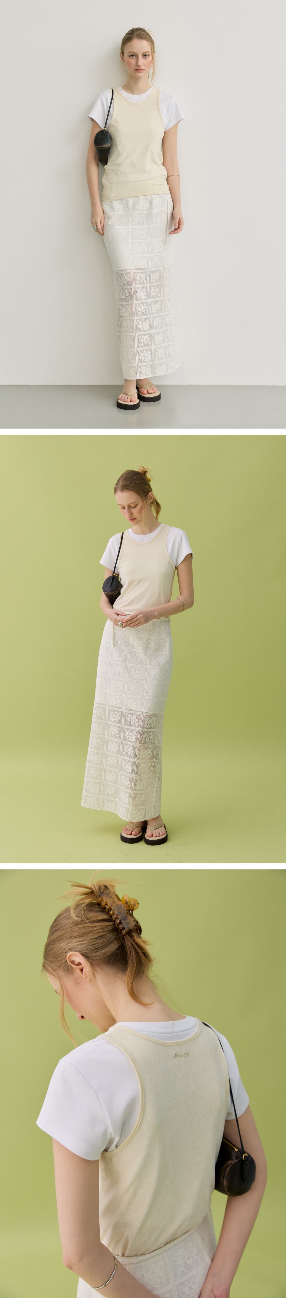 LUNE VELVET SLEEVELESS - YELLOW — vue 6