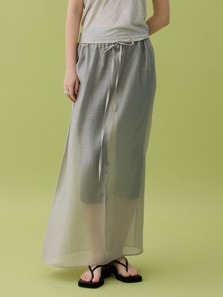 LUNE VELVET SLEEVELESS - GRAY