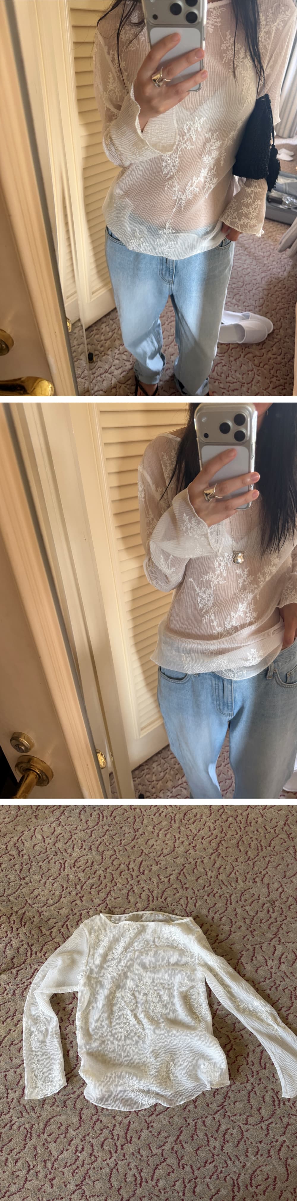 BLUR FLOWER TOP - WHITE — vue 2