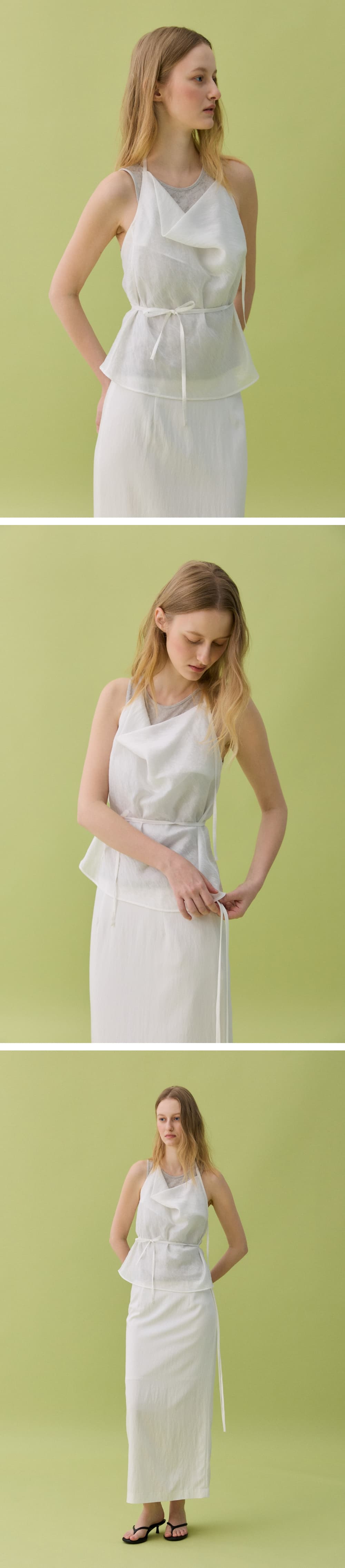 SUI HALTERNECK TOP - WHITE — vue 3