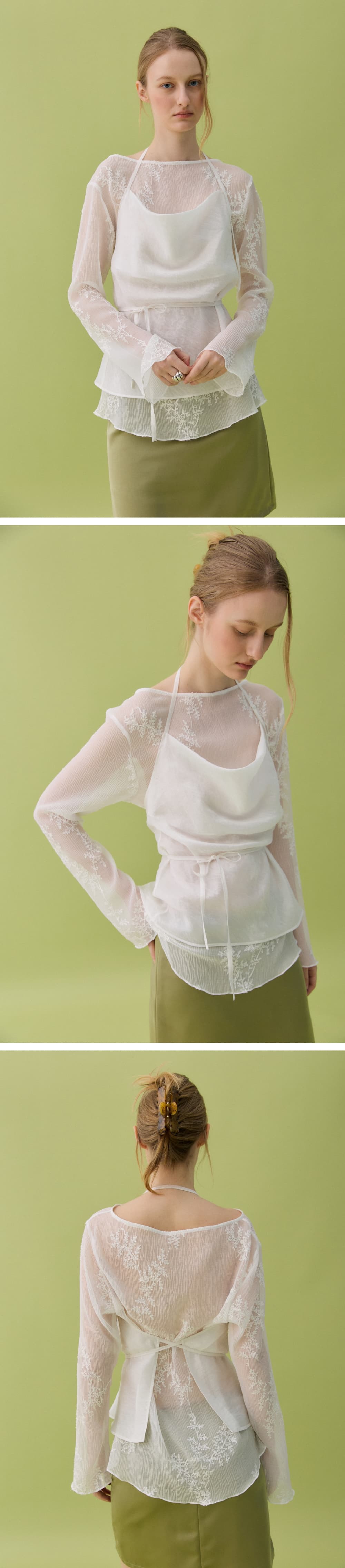 SUI HALTERNECK TOP - WHITE — vue 5