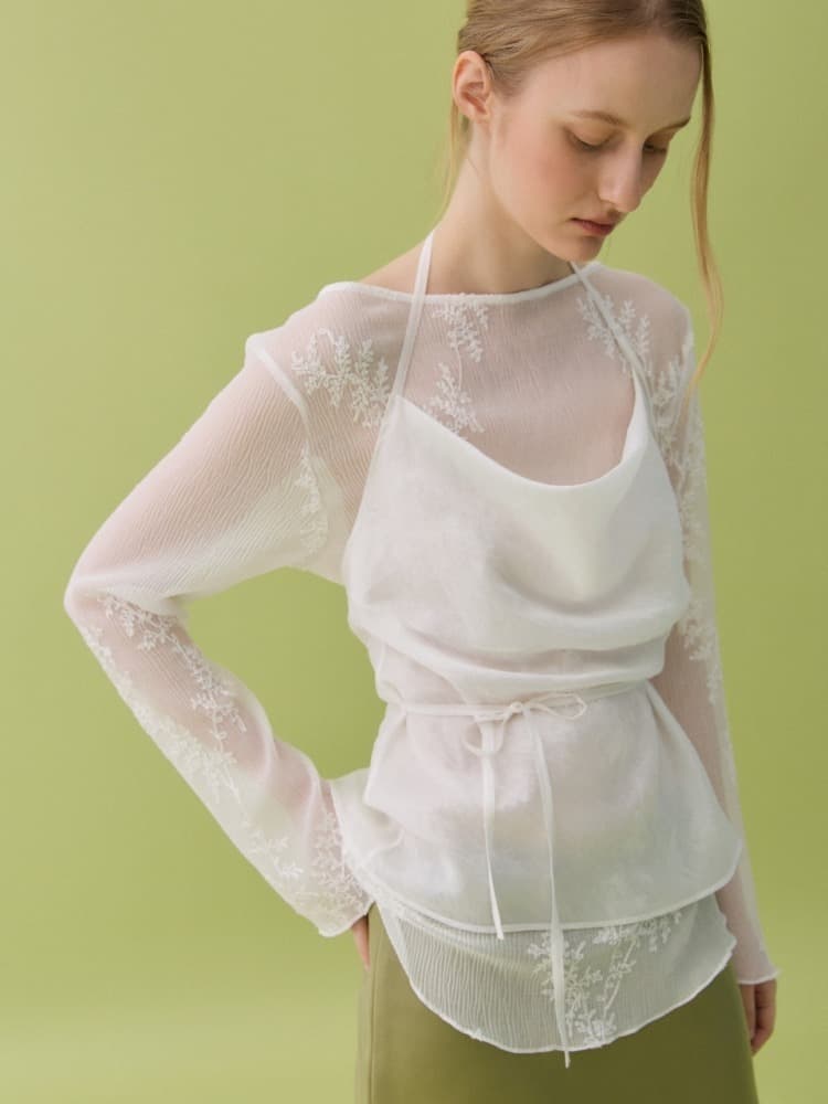SUI HALTERNECK TOP - WHITE