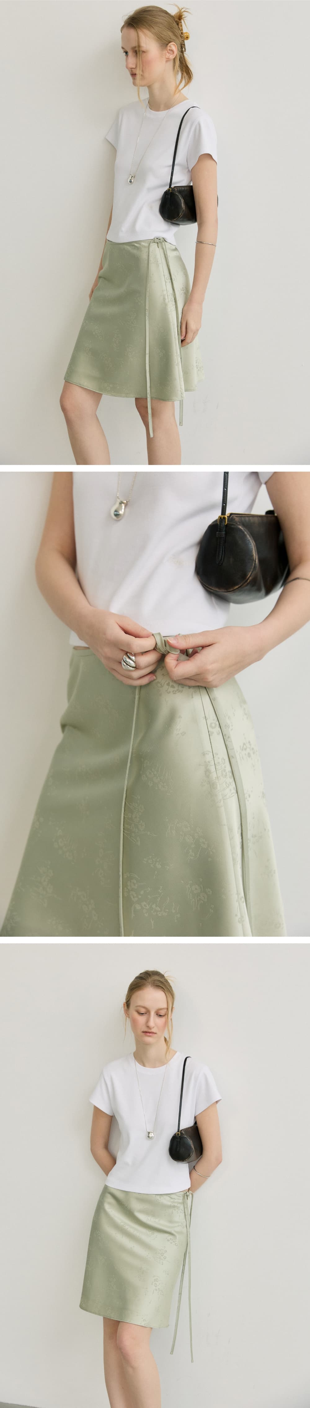 SARHA FLARED SKIRT - OLIVE — vue 4