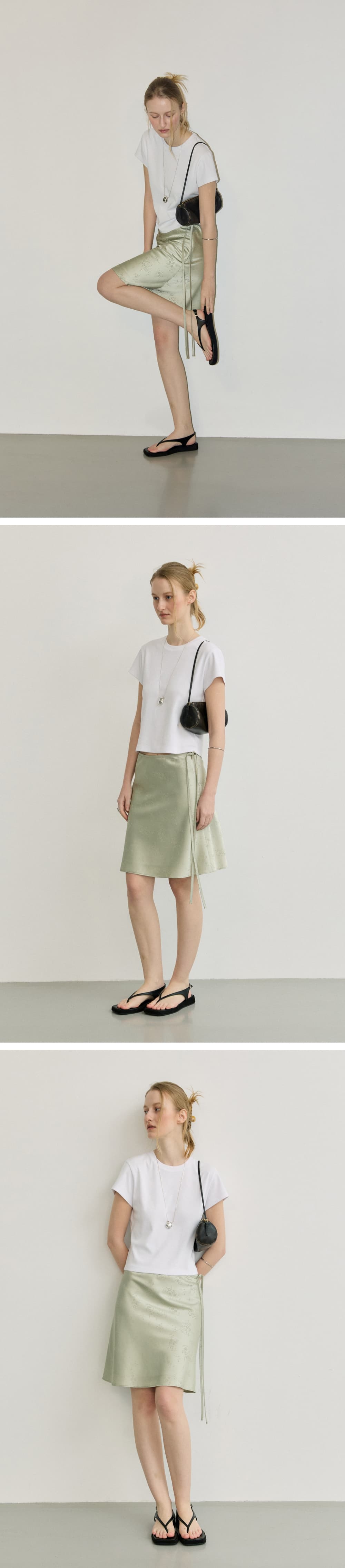 SARHA FLARED SKIRT - OLIVE — vue 5