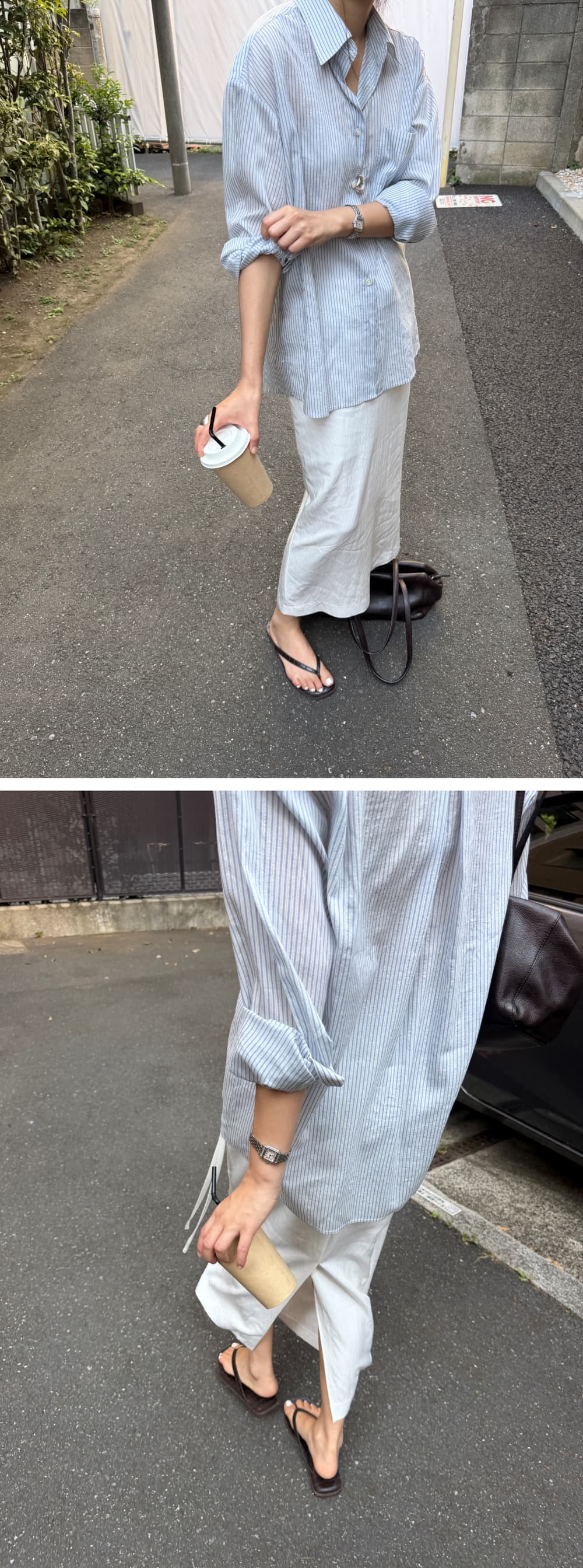 PALE STRIPE SHIRT - BLUE — vue 2