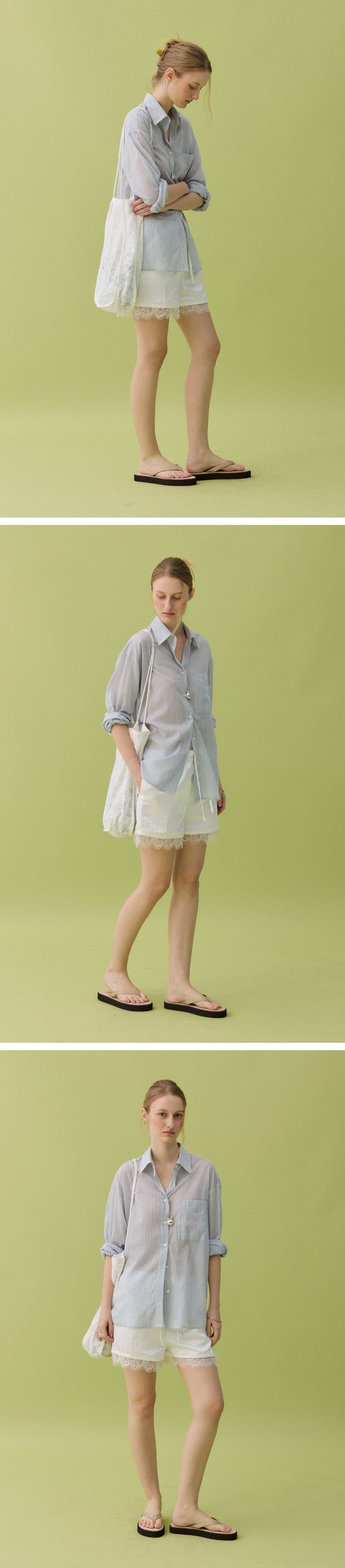 PALE STRIPE SHIRT - BLUE — vue 6