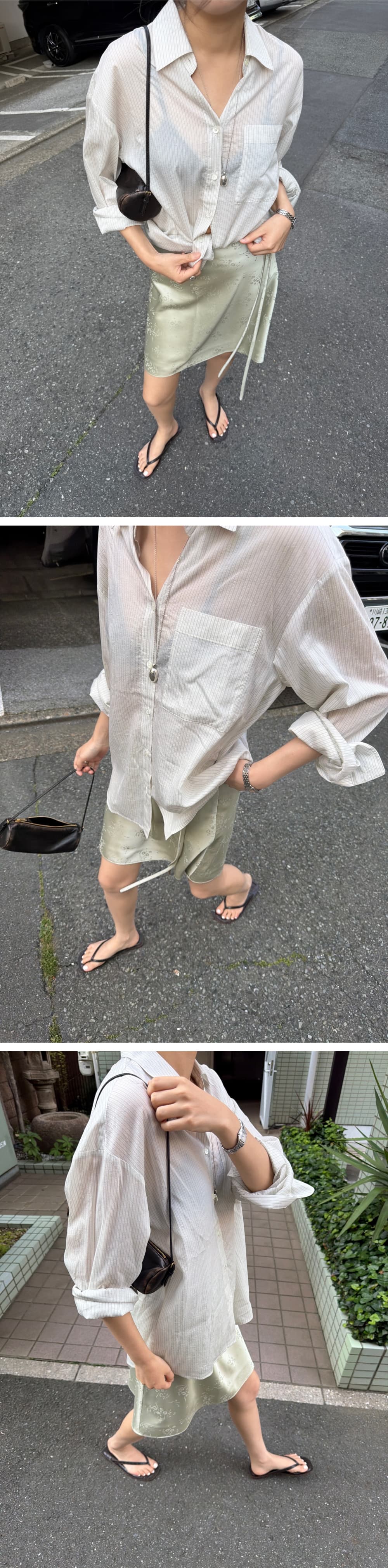 PALE STRIPE SHIRT - LIGHT BEIGE — vue 4